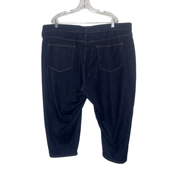 St Johns Bay Capri Jeans Womens 26W Dark Wash Mid Rise New - Picture 2 of 14